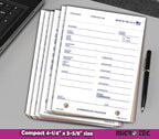Commission Voucher Book CV-59-3 Part Carbonless Forms, Triplicate NCR Receipt Book, Snap-Out Pre-Punched with File Holes Commission Vouchers, Blue Ink, 4.25 x 5.625 Inch - Pack of 200