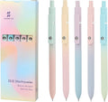 Ddaowanx Gel Pens, 5 Pcs 0.7mm Quick Dry Black Ink Pens Fine Point Smooth Writing Pens, Cute Office School Supplies Gifts for Women (5 Pcs Gradient-Black Ink)