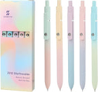Ddaowanx Gel Pens, 5 Pcs 0.7mm Quick Dry Black Ink Pens Fine Point Smooth Writing Pens, Cute Office School Supplies Gifts for Women (5 Pcs Gradient-Black Ink)
