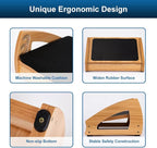 StrongTek Wood Ergonomic Footrest - 4-Angle Adjustable Foot Stool for Desk, Office Footrest, Anti-Slip Foot Stand for Under Desk, Enhances Posture, Promotes Blood Circulation, Easy Assembly (Espresso)