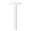 12" Clear Acrylic T-Square Ruler for Easy Reference While Crafting T-Square Ruler Hand Tool in Both Inches Metric Measurements Transparent Graduated T-Ruler Inch Metric T-Square Measuring Scale Ruler
