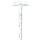 12" Clear Acrylic T-Square Ruler for Easy Reference While Crafting T-Square Ruler Hand Tool in Both Inches Metric Measurements Transparent Graduated T-Ruler Inch Metric T-Square Measuring Scale Ruler