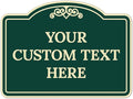 Custom Decorative Sign, Personalized Metal Sign for Business, Driveway, Home, Airbnb, Office Door Plaque, Green Background Sign 18x24 Inches, ACM, Fade Resistant, Made in USA by Sigo Signs