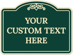 Custom Decorative Sign, Personalized Metal Sign for Business, Driveway, Home, Airbnb, Office Door Plaque, Green Background Sign 18x24 Inches, ACM, Fade Resistant, Made in USA by Sigo Signs