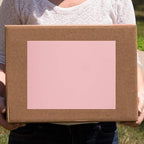 JAM PAPER Full Sheet Shipping Labels - Printable Sticker Paper - 8 1/2 x 11 - Baby Pink Pastel - 10 Full Pages/Pack