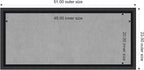 Amanti Art Black Framed Magnetic Board 23x51 Oversize Vision Board for use with Magnets, 100% Metal Sheet to Display Items as Office Decor or for Home Organization in mudroom, Kitchen or Kids Room