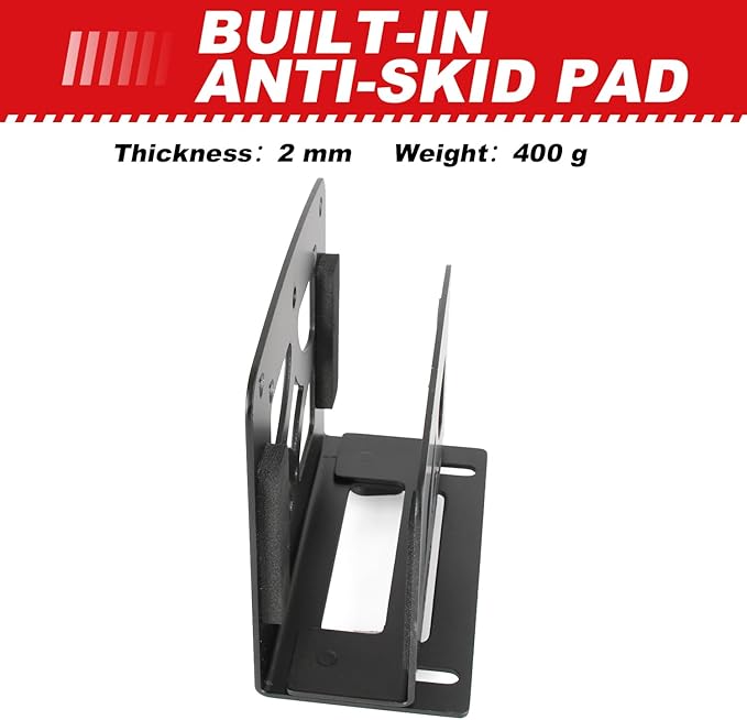 Adjustable Small Device Metal Holder, Wall Mount or VESA Mount Behind TV/Monitor for Cable Box, Modem, Router, Media Player, Switch, WII, mini PC, Mac Mini, OptiPlex MFF, Space Saving Design, Black