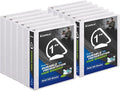 Comix D-Ring Basic View Binder 1 inch 3 Ring Binders, 2.4mm-Thick, Hold 225 Sheets of 8.5" x 11" Paper, 12 Pack (White)