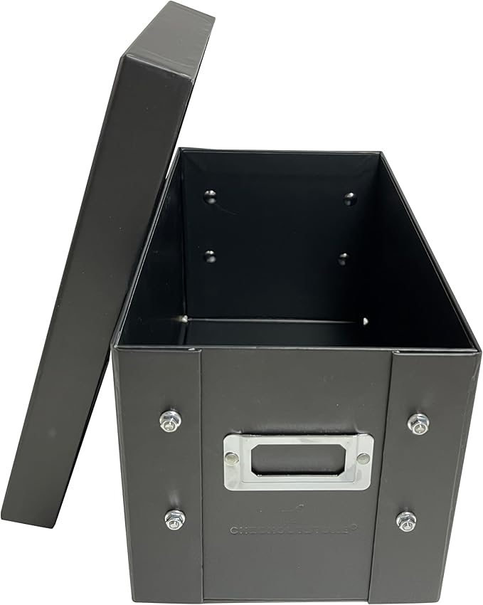 CheckOutStore Black Stamp & Die Craft Scrapbook Storage Pocket Box - 10 x 6 x 6 (Pack of 1)