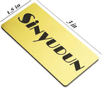 SINYUDUN Custom Engraved Name Tag Badges, Personalized Identification with Pin, Magnetic, Adhesive, or Blank Backing, 1.5"x3", Silver Text