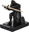NCQIXIAO Medieval Templar Vanguard Officer Knight Pen Holder Pen Stand Desk Organizers and Accessories Resin Mobile Phone Stand as Gift for Office and Home Desk Organizer (Black)
