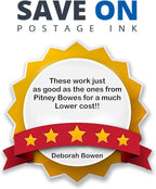 Save On Postage Ink Compatible PB 745-1 Direct Thermal Labels 4" X 6" Shipping Labels Compatible with PB J645, 1E03, 1E23 & 1E26 (2 Rolls)