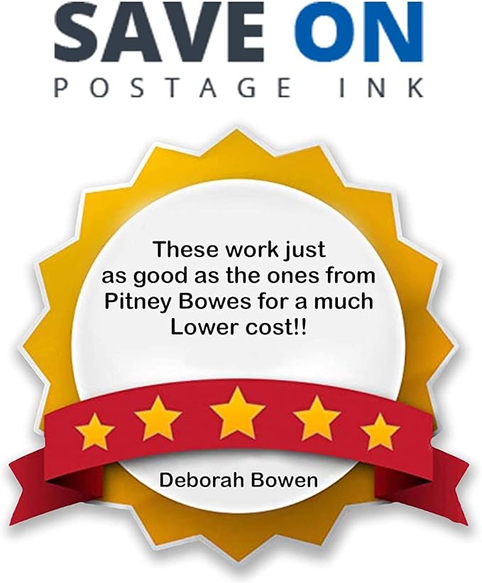 Save On Postage Ink Compatible PB 745-1 Direct Thermal Labels 4" X 6" Shipping Labels Compatible with PB J645, 1E03, 1E23 & 1E26 (2 Rolls)