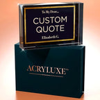 Custom Acrylic Sign Personalized, Custom Desk Name Plate, 18 Styles, (4"x6"), With Gift Box, USA Made by Acryluxe. (Folsom)