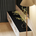Zinkooat Dresser Covers - 12x76 Inch Waterproof Easy to Clean Can Conceal Flaws Protector The Table Top from Scratches Used for Coffee Table Dresser(Black+Black 12x76)