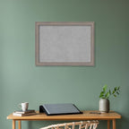 Amanti Art Grey Framed Magnetic Board 23x31 Medium Vision Board for use with Magnets, 100% Metal Sheet to Display Items as Office Decor or for Home Organization in mudroom, Kitchen or Kids Room