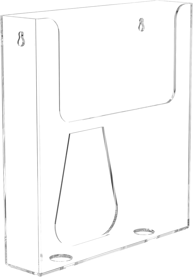 Top Notch Displays Acrylic Brochure Holder for Wall Mounting, Clear Display for 8.5" x 11" Flyers, Literature Holder for Magazines, Pamphlets, Menus, Includes Screws & Plastic Anchors – Pack of 8