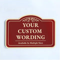 Custom Decorative Outdoor Metal Sign - Personalized Aluminum Driveway Sign, Waterproof, Made In USA - Design 1 Red Brick 10x7 In