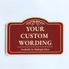 Custom Decorative Outdoor Metal Signs, Personalized Aluminum, Customized Driveway Signs, Waterproof Made In USA, Design 1 Red Brick 24x18 In