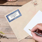 Granite & Gold Foil Border Return Address Labels - Set of 144 1-1/8" x 2-1/4" Self-Adhesive, Flat-Sheet Labels