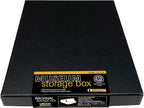 Lineco Museum Archival Storage Box, 11.75x15.25x1.5 in. Drop Front Design. Acid-Free with Metal Edge. Organize Photos, Pictures, Prints, Documents, Crafts, DIY. Black, 1 Pack
