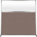 Versare Hush Screen Portable Room Divider | Workstation Wall Divider | Freestanding Privacy Hush Panels | Frosted Windows | Fabric Office Divider Screen | Great for Room Separation