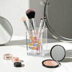 Vgrti IDK I Just Work Here Acrylic Cosmetic Pencil Pen Holder Cup, Sarcastic Office Pen Holder for Desk, Funny Work Burnout Gifts for Coworker Friend, Thank You Gifts for Women Colleague Teacher