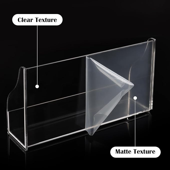 SHIQIKEJIPTY 5x8 Acrylic Index Card Holder Index Card Display Stand For Desk Note Cards File Box Postcard Holder Business Stand Display Index Organizer Case for Office Business Desktop(No Cards)