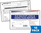 ELD Backup Driver Log Book 10-pk. with Detailed Driver Vehicle Inspection Report & Daily Recap - Book Format with 10 Sets, 2-Ply Carbonless, 8.5" x 5.5", J. J. Keller & Associates, Inc.