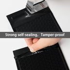 skardeco 3.5x5 Inch Black Bubble Mailers 40 Pack Self-Seal Poly Padded Envelopes Suitable for Small Businesses to Package and Mail Jewelry Cosmetics, Electronic Products, Cards (Black, 3.5x5-40)