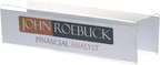 Source One Deluxe Clear Acrylic Cubicle Sign Holder & Name Plates 3 Sizes Available (2 1/4 Inch Hook, Name Plate Double Sided)