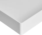 Amazon Basics Rectangular Plastic Desk Organizer, letter size Tray, 2-Pack, 13 x 9.7 x 2.2 inches, White