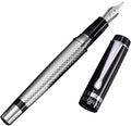 Webson Gill ‘The Raider’ Silver Luxury Executive Fountain Pen, Polished Lacquer & Chrome, Medium Nib, Smudge Free No Bleed, Use Any Fountain Ink w/Included Converter, Fits Cartridges sold separately