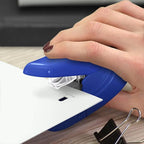 Plus Paper Clinch Compact Staple-Free Stapler, Blue