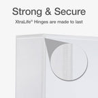 Cardinal 3 Ring Binder, Binders for School and Office, Durable 3 Inch Premier Easy Open Binder, ONE-Touch Locking Slant-D Rings, 650-Sheet Capacity, ClearVue Cover, PVC-Free, White (10330)