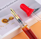czxwyst Majohn Wancai 2.0 Mini Pocket-Size Eyedropper Fountain Pen (F Nib 0.5mm, Transparent)