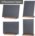 JDEA Wooden Double-Sided Chalkboard with Base (2 Pack) - 8.7x11.5 inches, Black