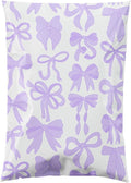 Pretty Package Store 10x13 Designer Poly Mailer 100 Pack Heavy Duty Waterproof Self Seal Shipping Bags for Small Business Large Mailing Envelopes Bulk Tear Resistant Packaging Purple Bows