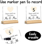 Wedding Engagement Gifts for Couples, Funny Wedding Countdown Acrylic Sign, Cute Engagement Gift for Newly Engaged Fiance, Bride to Be Gifts Ideas A 11