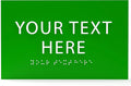 6" X4" Personalized Custom Sign- Tactile Graphics Grade 2 Braille Text | ADA Compliant Wall Mount Plastic Signs For Schools, Offices, Businesses, Apartments & Restaurants