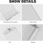 2 Pcs Monitor Memo Boards for Computer,Office Desk Accessories, Multifunction Acrylic Screen Message Reminder Pad Side Panel Phone Holder Organizer for Office Desktop, with Sticky Note