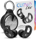 CURVD Live Stylish High-Fidelity Concert Earplugs for Live Events up to 14 dB Noise Reduction, 5 Tip Sizes & Carry Case