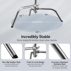 2 Pack Photography C Stand: 100% Stainless Steel - Max Height 10.5ft/131inch Heavy Duty Light Stand