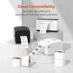 MUNBYN 2.25"x1.25" Thermal Sticker Labels, White Self-Adhesive Barcode Label Paper for Direct Thermal Printer and Business, Multi-Purpose Rectangle Address Shipping Mailing Stickers,1000 Sheets/Roll