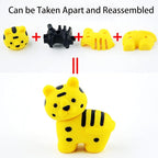 URSKYTOUS 110Pcs Animal Erasers Kids Desk Pets Pencil Erasers 3D Puzzle Eraser Bulk Mini Animal Food Toys Fun Cute Eraser for Classroom Rewards, Game Prizes, Treasure Box, Easter Egg Fillers