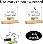 Funny Back to School Countdown Acrylic Sign, Funny Days Until Schools Starts Countdown Decor for Classroom, Best Back to School Gifts for Teacher Students A 09