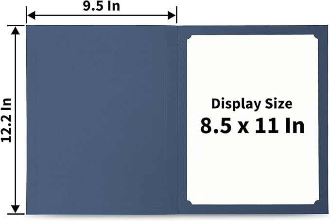 SUNEE Certificate Holders(Navy Blue, 30 Packs), Diploma Covers Gold Foil Border, for Letter Size 8.5x11 Certificates, Cardstock, Document Papers