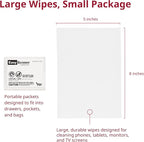 Easy Screen, Premium Screen Cleaning Wipes, Electronics, Touchscreens, and Glasses Cleaner, 50 Individual Packets Per Box, Large 5” x 8” Wipe