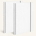 BESARME 80 Sheets A4 Dot Grid Spiral Notebook, 2PCS Dotted Notebook 8.5" × 11" College Ruled Grid Notebooks for School Office