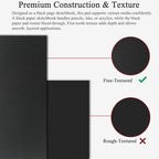 Fuxi Black Sketchbook 11x14 Inches, 60 Sheets (90lb/150gsm), Hard Cover Spiral Bound | Black Paper Pad for Illustration & Art Class, Professional Artist Sketch Book for Adults & Students.